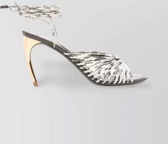 Ferragamo sculpted heel caged sandals