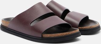 The Row Band leather slides