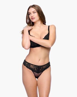 Cosabella Carmela Thong in Black at Nordstrom, Size Medium