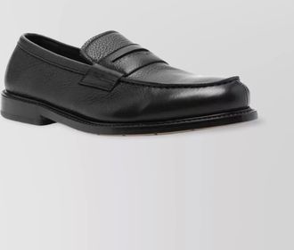 Premiata round toe textured finish loafers