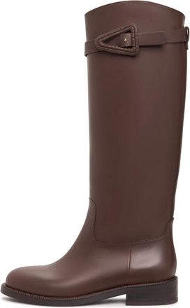 Cesare Gaspari Elegante Rijlaarzen met Gespdetail Zoe - Bruin - Dames - Hoge Laarzen - Bruin - 40 EU - Leer - Schoenen