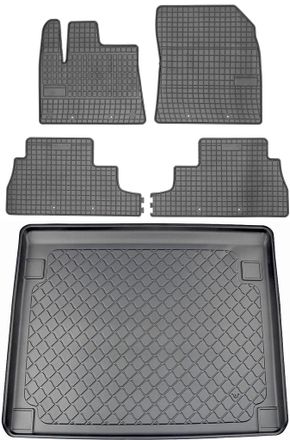 OEM Opel Combo E Life Van Desde 06.2018 Set - Alfombrillas De Goma Para Coche + Alfombrilla Para Maletero