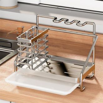 OEM Estante Lineal De Cocina De Acero Inoxidable Con Drenaje Eficiente, F&aacute;cil Instalaci&oacute;n Y Dise&ntilde;o Compacto, 251517 Cm, Color Negro