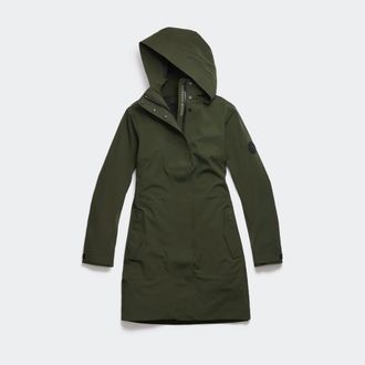 Canada Goose Cardero Rain Jacket Black Disc (Women, Moss Khaki, XL)