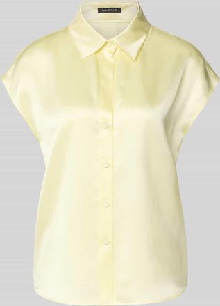 Luisa Cerano Luisa Cerano Regular Fit Bluse aus Seide mit Knopfleiste in Hellgelb, Gr&ouml;&szlig;e 34