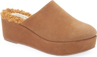 Cordani Camryn Platform Wedge Mule in Clove Suede at Nordstrom, Size 7.5Us