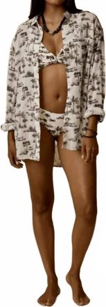 Carve Designs Taylor Gauze Tunic In Toile