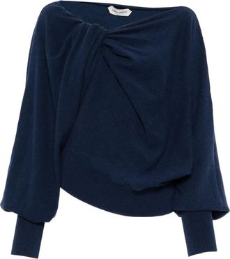 Alberta Ferretti Maglione con dettaglio attorcigliato - Blu