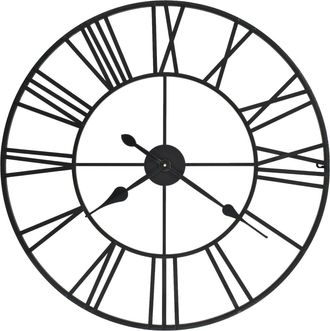 vidaXL Vidaxl - Reloj De Pared Vintage Movimiento Cuarzo Metal 80 Cm Xxl