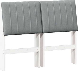 vidaXL Upholstered Headboard Light Grey 120 cm Solid Pine Wood vidaXL