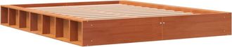 vidaXL Vidaxl - Estructura De Cama Sin Colch&oacute;n Madera Maciza Marr&oacute;n 120x190 Cm