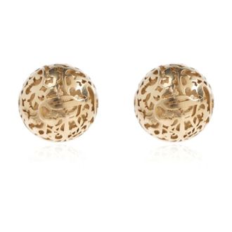Jimmy Choo London Accessoires, Dames, Geel, ONE Size, Leer, Lace Sphere Studs MFQ