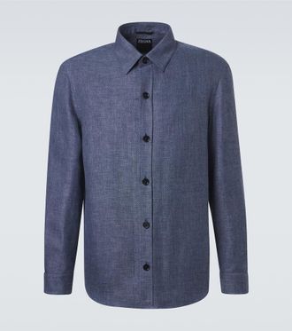 Ermenegildo Zegna Cashmere, linen and silk overshirt