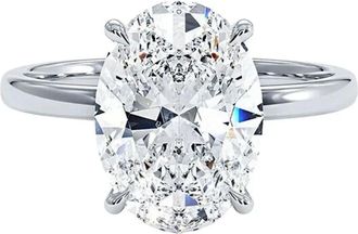 Tilla 14K white gold lab-grown diamond solitaire ring - women - 14kt White Gold/Lab Grown Diamond - 7 - Silver