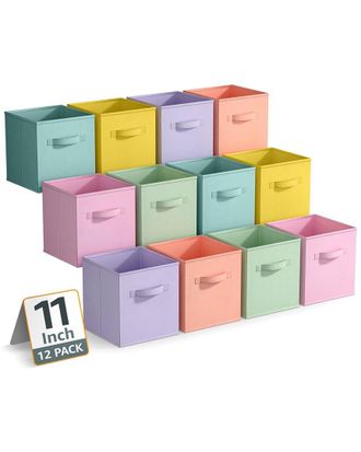 Sorbus 11In 12 Pack Fabric Storage Bins