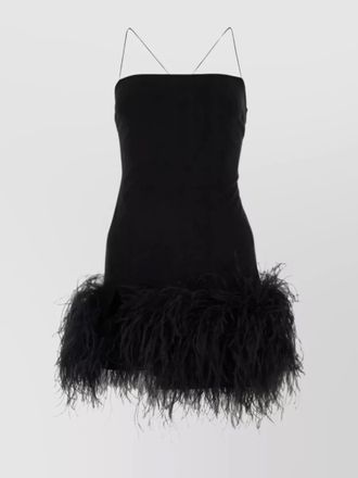 The Attico feather trim mini dress