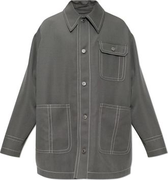 Ami New Wool Worker Jacket - Dames - Zomerjassen - Grijs - XS - Wol - Jassen