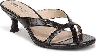 Life Stride Navine Kitten Heel Flip Flop in Dark Chocolate at Nordstrom, Size 8.5