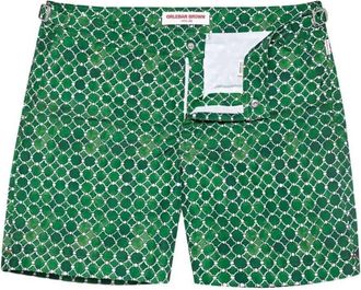 Orlebar Brown Kustgroene Geo Tegel Zwemshorts - Heren - Strandmode - Groen - W36 - Badmode