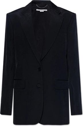 Stella McCartney Relaxed Linnenmix Blazer - Dames - Blazers - Zwart - L - Linnen - Jassen