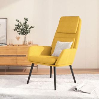 vidaXL Poltrona Relax Giallo Senape in Tessuto - Vidaxl