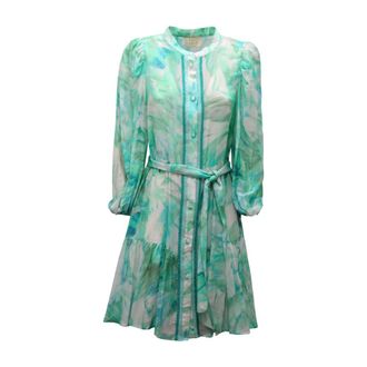 PHO Firenze CC5 Tahiti Dress - Dames - Korte kleedjes - Groen - M - Katoen - Kleedjes