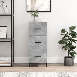 vidaXL Credenza Grigio Cemento 34,5x34x90 cm in Legno Multistrato - Vidaxl