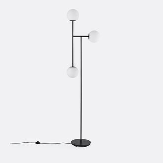 La Redoute Interieurs Voetlamp in metaal en opaline glas, Atea