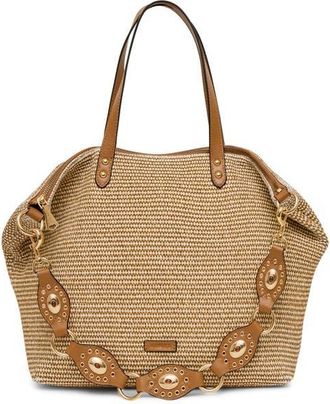 Aim&eacute;e Roma Tote in Raffia Latte at Nordstrom