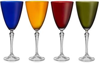 Barski Set Of 4 Vivid 9Oz Wine Glasses