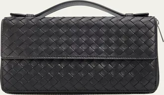 Bottega Veneta Mens Intrecciato Piccolo Top-Handle Leather Organizer