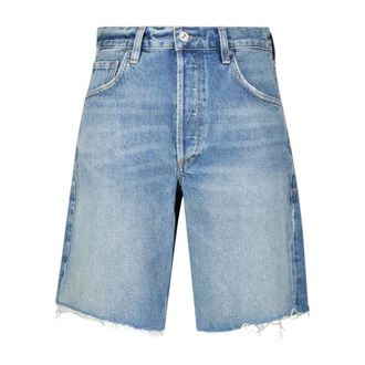 Citizens Of Humanity Korte Broeken, Dames, Blauw, W24, Denim, Denim Shorts Ayla Raffelzoom