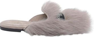 Dolce & Gabbana Shearling And Suede Slippers