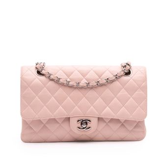 Chanel Pink Medium Classic Caviar Double Flap
