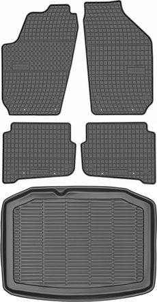 OEM Juego De Alfombrillas De Goma Para Coche Y Alfombrilla Para Maletero Para Volkswagen Polo Iv Hatchback (2001-2009)