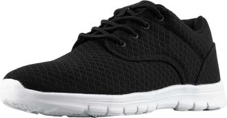 Generic Womens Knitted Lace-Up Sneakers, Black, Casual Trainers (Black, UK Footwear Size System, Adult, Women, Numeric, Medium, 3)