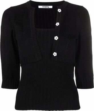 Vivetta Mujer, Jerseys, Negro, Talla: S