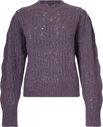Isabel Marant openwork knitted sweater - women - Alpaca/Polyamide/Elastane - 34 - Purple