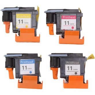 OEM Juego De 4 Cabezales De Impresi&oacute;n De Repuesto (magenta, Negro, Cian, Amarillo) Para Hp Designjet 100, 110, 111, 500, 510, 800, 813, 850