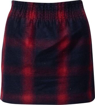 Maje Plaid Mini Skirt in Multicolor Wool