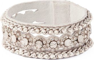 Deepa Gurnani Elowen Rhinestone Bracelet in Silver at Nordstrom
