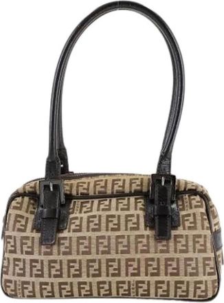 Fendi Pre-owned Handbags, female, Beige, Size: ONE SIZE Pre-owned Vintage Handbag