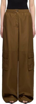 7 For All Mankind Cargo Wide Leg Pants in Popeline Toffee at Nordstrom, Size X-Small