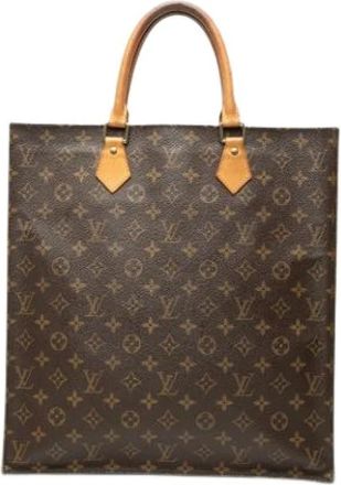 Louis Vuitton Pre-owned Sac Plat Tote Bag - Dames - Vintage Shopper - Bruin - ONE Size - Leer - Vintage