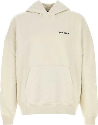 Palm Angels Ivory cotton oversize sweatshirt