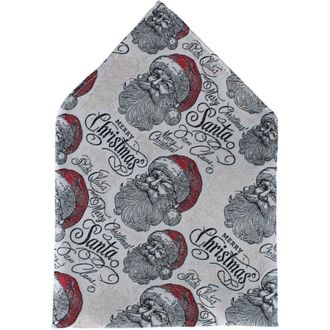 Trafalgar Store Santa Claus Is Watching Silk 12x12 Pocket Square in Cream at Nordstrom