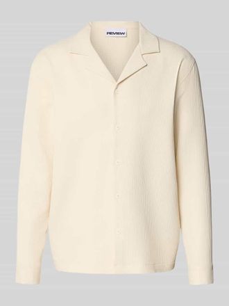 Review Regular Fit Langarmhemd in Plissee-Optik in Ecru, Gr&ouml;&szlig;e XXL