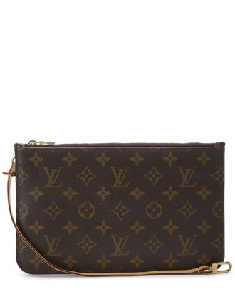 Louis Vuitton Pink Monogram Coated Canvas Neverfull Pouch Mm (Authentic Pre- Loved)