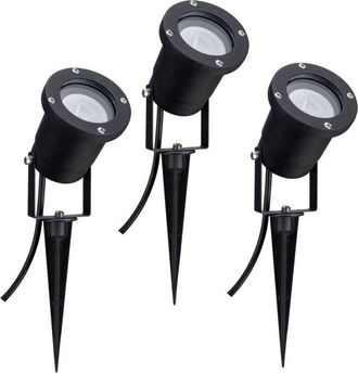 Paulmann 98897 Faretto led da giardino Kit da 3 led (monocolore) GU10 10.5 w Nero - Paulmann