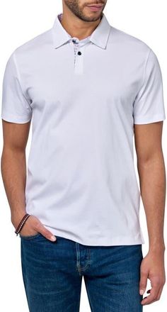 Brooklyn Brigade Slim Fit Solid Short Sleeve Polo in White at Nordstrom, Size Xx-Large